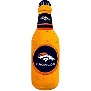 Pets First Bottle Squeaky Dog Chew Toy, Denver Broncos