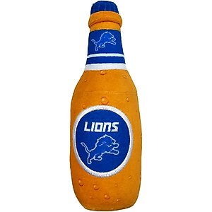 Pets First Bottle Squeaky Dog Chew Toy, Detroit Lions