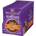 Wellness Bowl Boosters Simply Shreds Chicken Liver & Broccoli Natural Grain-Free Wet Dog Food Mixer or Topper, 2.8-oz pouch, case of 12