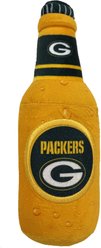 Pets First Bottle Squeaky Dog Chew Toy, Green Bay Packers