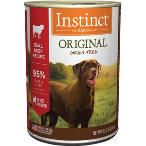 Instinct Original Grain-Free Real Beef Recipe Natural Wet Canned Dog Food, 13.2-oz, case of 6
