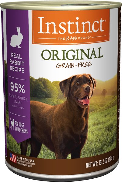 Instinct Original Grain-Free Real Rabbit Recipe Natural Wet Canned Dog Food, 13.2-oz, case of 6 slide 1 of 10