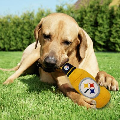 Show full view: Pets First Bottle Squeaky Dog Chew Toy, Pittsburgh Steelers slide 4 of 6