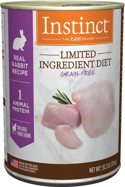 Instinct Limited Ingredient Diet Grain-Free Real Rabbit Recipe Wet Canned Dog Food, 13.2-oz, case of 6 slide 1 of 10