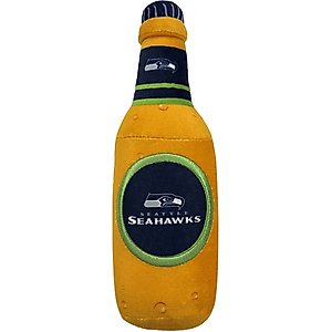 Pets First Bottle Squeaky Dog Chew Toy, Seattle Seahawks
