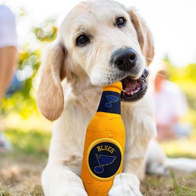 Show full view: Pets First Bottle Squeaky Dog Chew Toy, St. Louis Blues slide 2 of 6