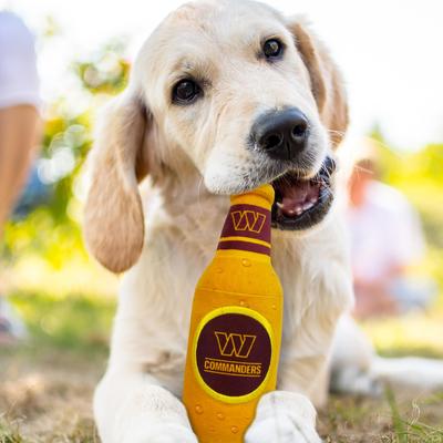 Show full view: Pets First Bottle Squeaky Dog Chew Toy, Washington Commanders slide 2 of 6