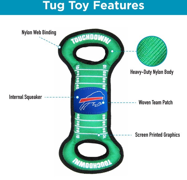 Show full view: Pets First Field Tough Squeaky Dog Chew Toy, Buffalo Bills slide 5 of 6