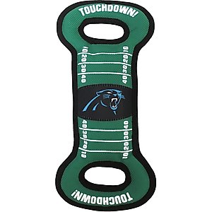 Pets First Field Tough Squeaky Dog Chew Toy, Carolina Panthers