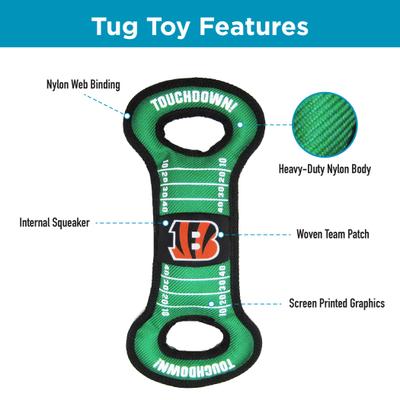 Show full view: Pets First Field Tough Squeaky Dog Chew Toy, Cincinnati Bengals slide 5 of 6