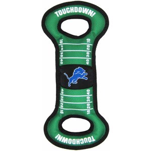 Pets First Field Tough Squeaky Dog Chew Toy, Detroit Lions