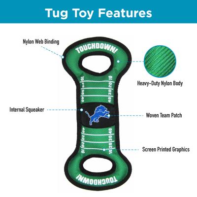 Show full view: Pets First Field Tough Squeaky Dog Chew Toy, Detroit Lions slide 5 of 6
