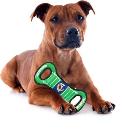Show full view: Pets First Field Tough Squeaky Dog Chew Toy, Los Angeles Rams slide 3 of 7