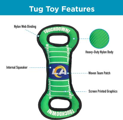 Show full view: Pets First Field Tough Squeaky Dog Chew Toy, Los Angeles Rams slide 5 of 7