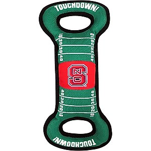 Pets First Field Tough Squeaky Dog Chew Toy, Nc State