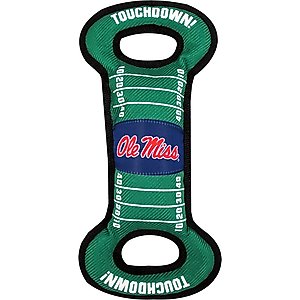 Pets First Field Tough Squeaky Dog Chew Toy, Ole Miss