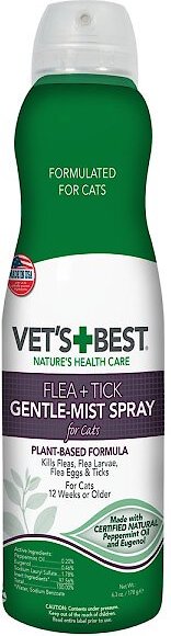 Vet's Best Cat Flea & Tick Gentle-Mist Spray, 6.3-oz bottle slide 1 of 4