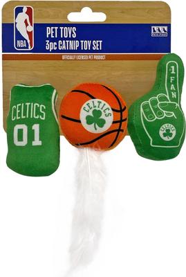 Show full view: Pets First NBA Plush Cat Toys with Catnip, 3 count, Boston Celtics slide 5 of 5