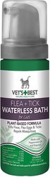 Vet's Best Waterless Flea & Tick Cat Bath Foam, 5-oz bottle