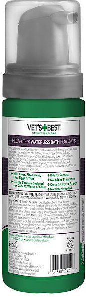 Vet's best flea and tick waterless clearance cat bath reviews