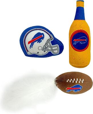 Show full view: Pets First NFL Plush Cat Toys with Catnip, 3 count, Buffalo Bills slide 5 of 5