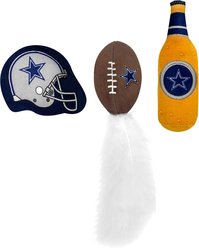 Pets First NFL Plush Cat Toys with Catnip, 3 count, Dallas Cowboys slide 1 of 5