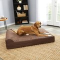 KOPEKS Orthopedic Pillow Dog Bed w/Removable Cover, Brown, X-Large