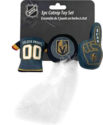 Show full view: Pets First NHL Plush Cat Toys with Catnip, 3 count, Las Vegas Golden Knights slide 5 of 5