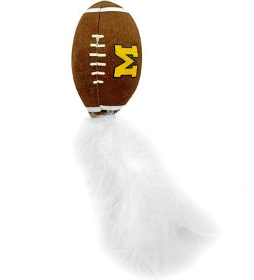 Show full view: Pets First NCAA Football Plush Cat Toys with Catnip, 3 count, Michigan slide 4 of 7