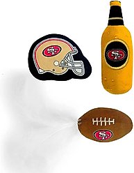 Pets First NFL Plush Cat Toys with Catnip, 3 count, San Francisco 49ers slide 2 of 5