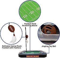 Pets First Football Cat Scratcher Toy with Catnip, Arizona State University slide 2 of 5