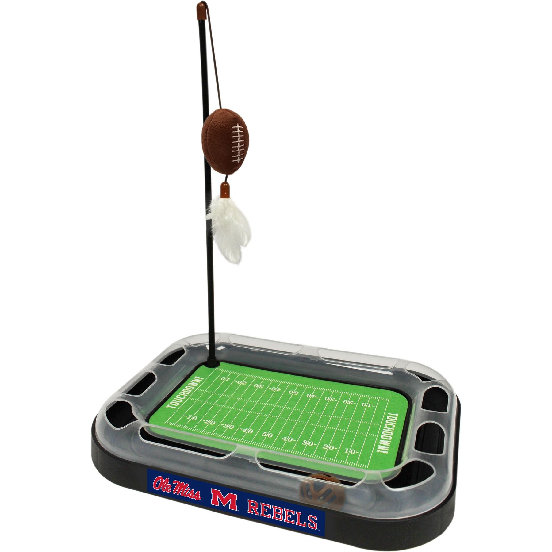 Pets First Football Cat Scratcher Toy with Catnip, Mississippi Ole Miss