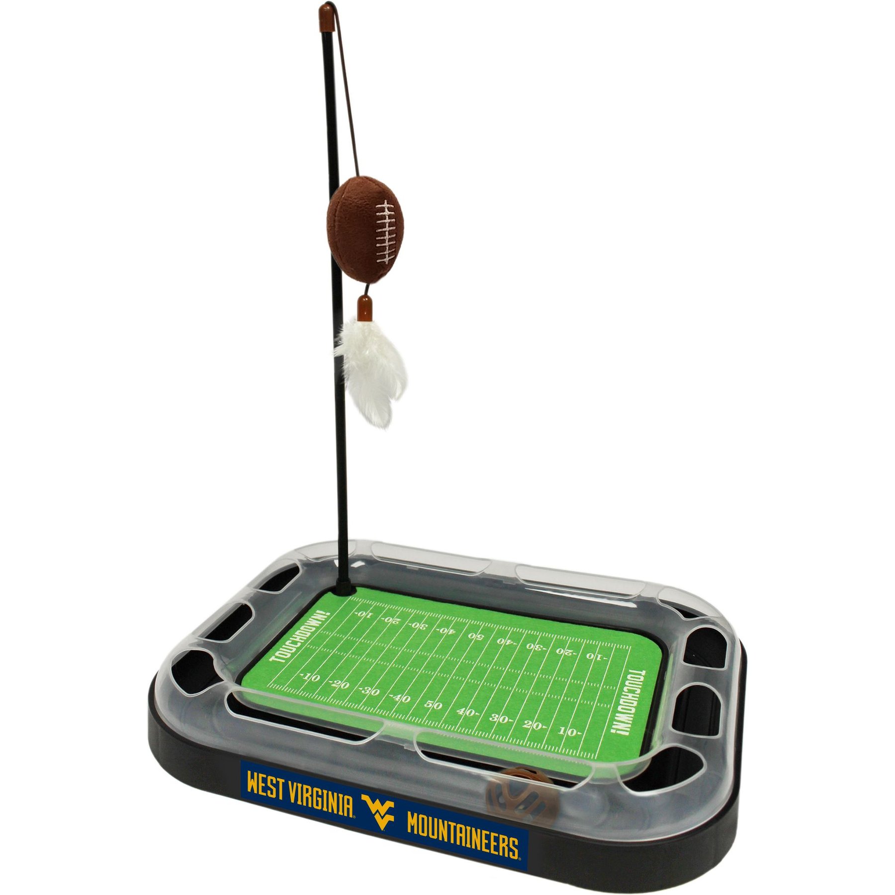 Pets First Football Cat Scratcher Toy with Catnip, West Virginia