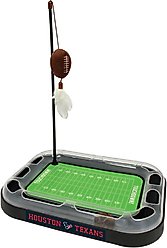 Pets First Football Field Cat Scratcher Toy with Catnip, Houston Texans