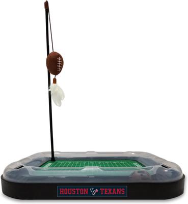 Show full view: Pets First Football Field Cat Scratcher Toy with Catnip, Houston Texans slide 2 of 5