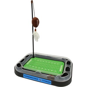 Pets First Football Field Cat Scratcher Toy with Catnip, Tennessee Titans