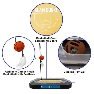 Show full view: Pets First Basketball Cat Scratcher Toy with Catnip, Dallas Mavericks slide 2 of 5