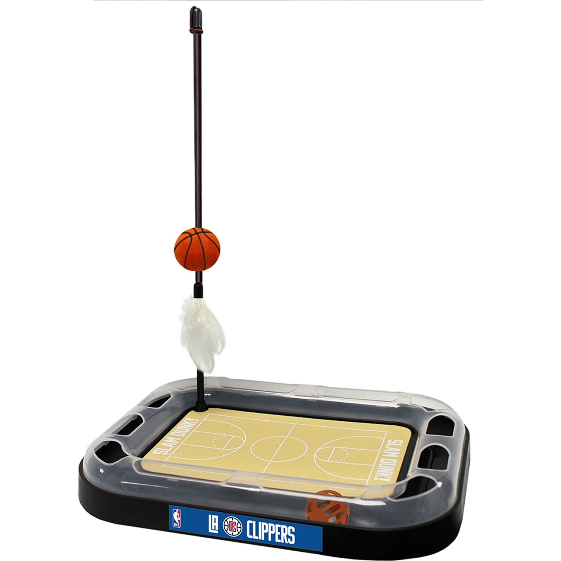 Pets First Basketball Cat Scratcher Toy with Catnip, LA Clippers