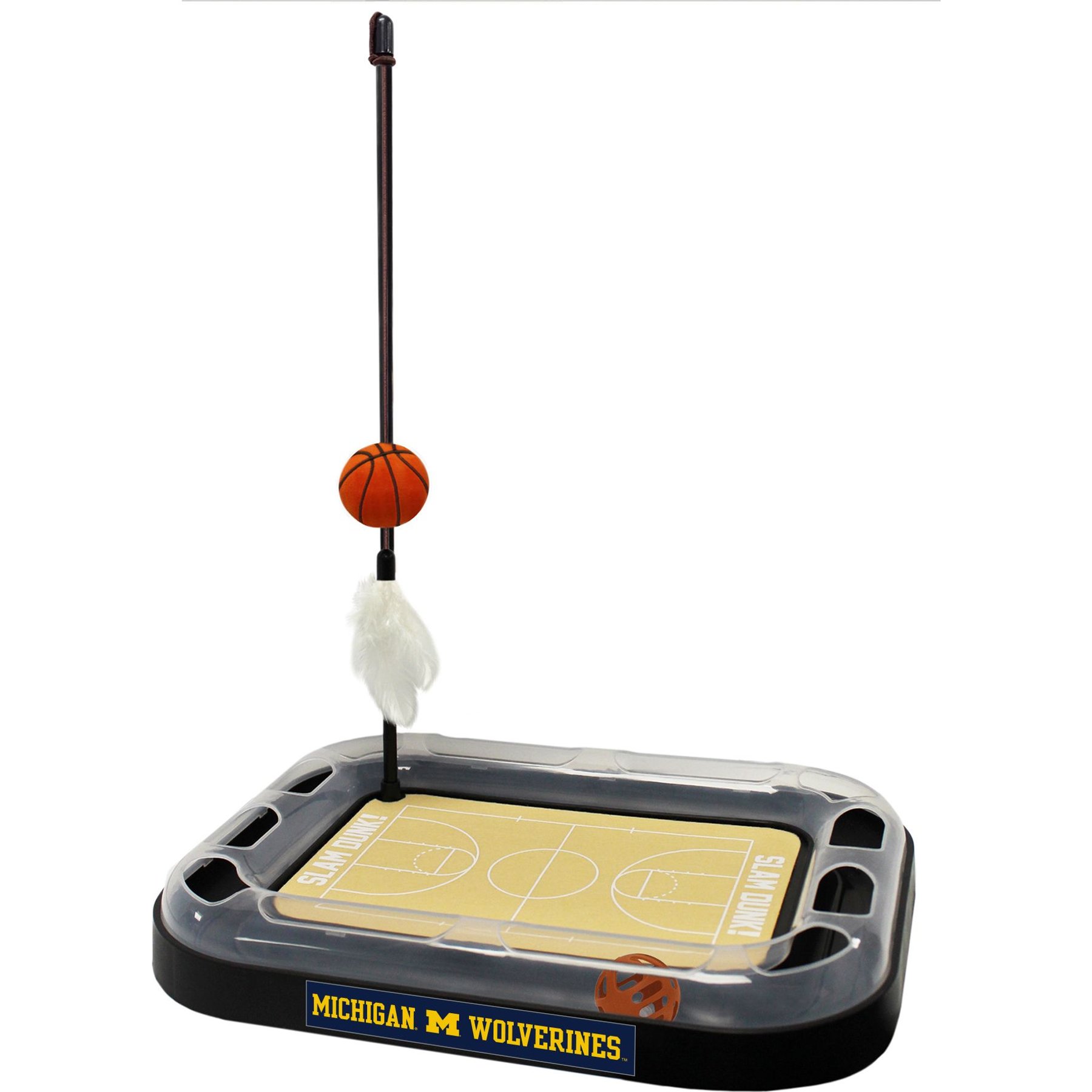 Pets First Basketball Cat Scratcher Toy with Catnip, Michigan