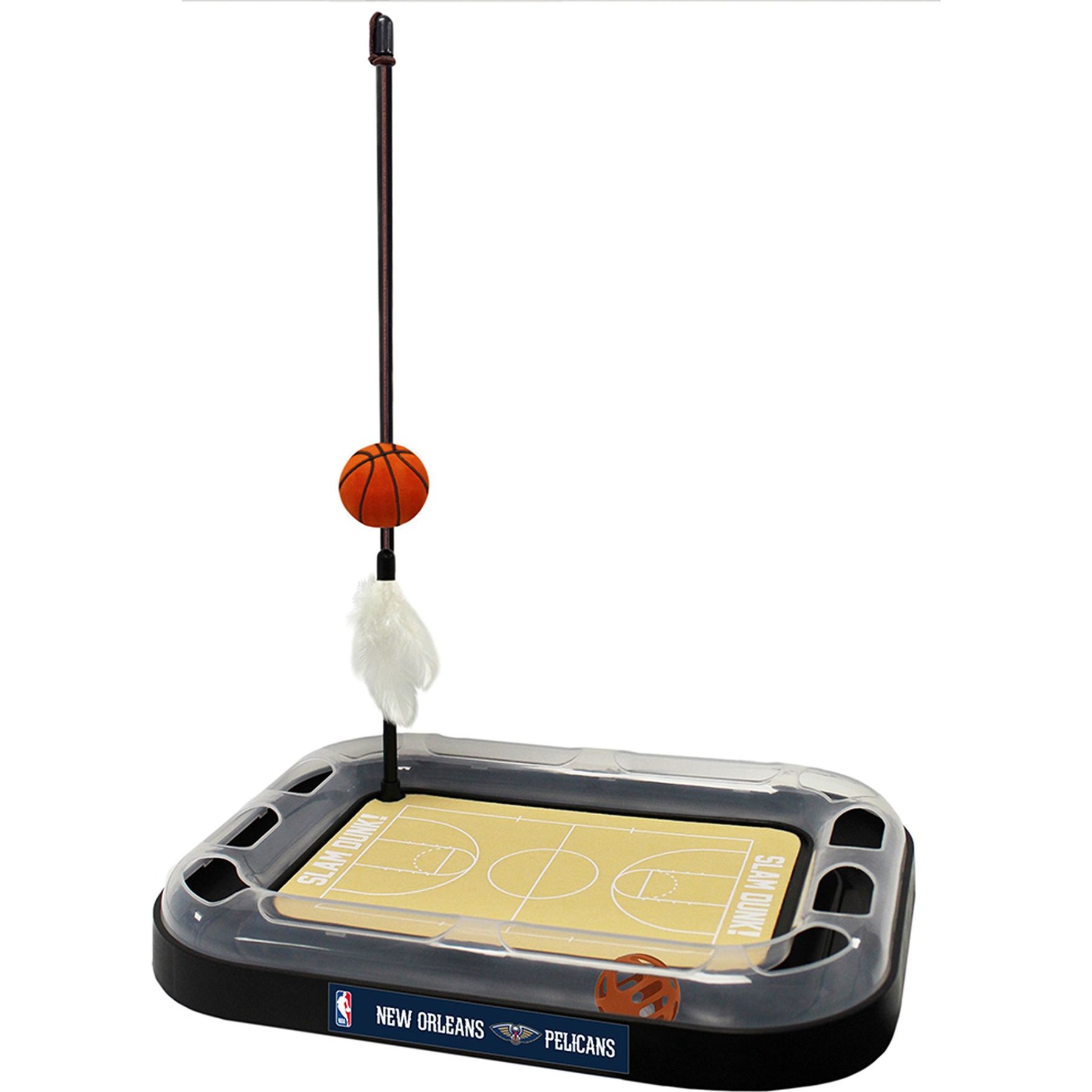 Pets First Basketball Cat Scratcher Toy with Catnip, New Orleans Pelicans