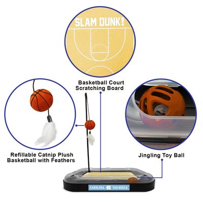 Show full view: Pets First Basketball Cat Scratcher Toy with Catnip, University of North Carolina slide 2 of 5