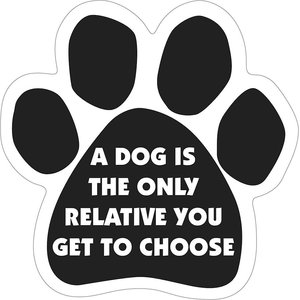 Magnetic Pedigrees "A Dog is the Only Relative You Get To Choose" Paw Magnet