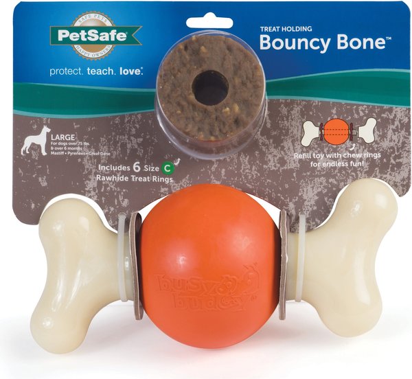PetSafe Busy Buddy Bouncy Bone Treat Dispensing Tough Dog Chew Toy, Large slide 1 of 11