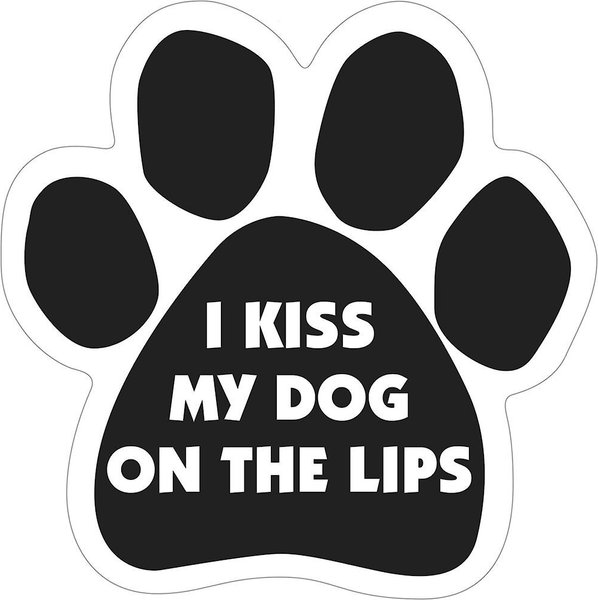 Magnetic Pedigrees "I Kiss My Dog On The Lips" Paw Magnet slide 1 of 1