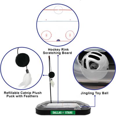 Show full view: Pets First Hockey Cat Scratcher Toy with Catnip, Dallas Stars slide 4 of 7