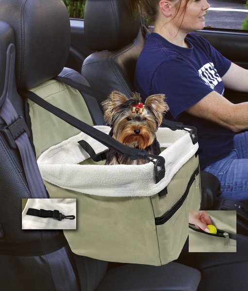 Etna Dog & Cat Car Booster Seat, Tan slide 1 of 4