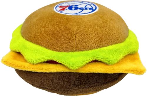 Show full view: Pets First Hamburger Squeaky Dog Chew Toy, 76ers slide 2 of 6