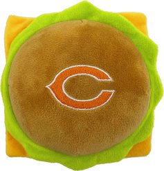 Pets First Hamburger Squeaky Dog Chew Toy, Chicago Bears