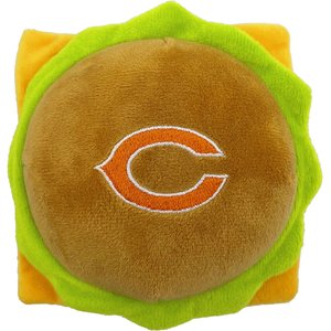 Pets First Hamburger Squeaky Dog Chew Toy, Chicago Bears