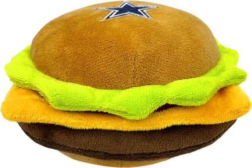 Show full view: Pets First Hamburger Squeaky Dog Chew Toy, Dallas Cowboys slide 2 of 6